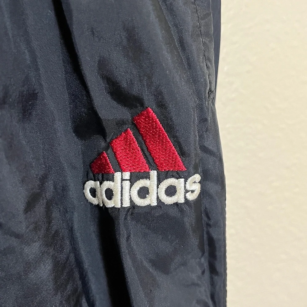 Adidas Men's Black Joggers with Red Logo